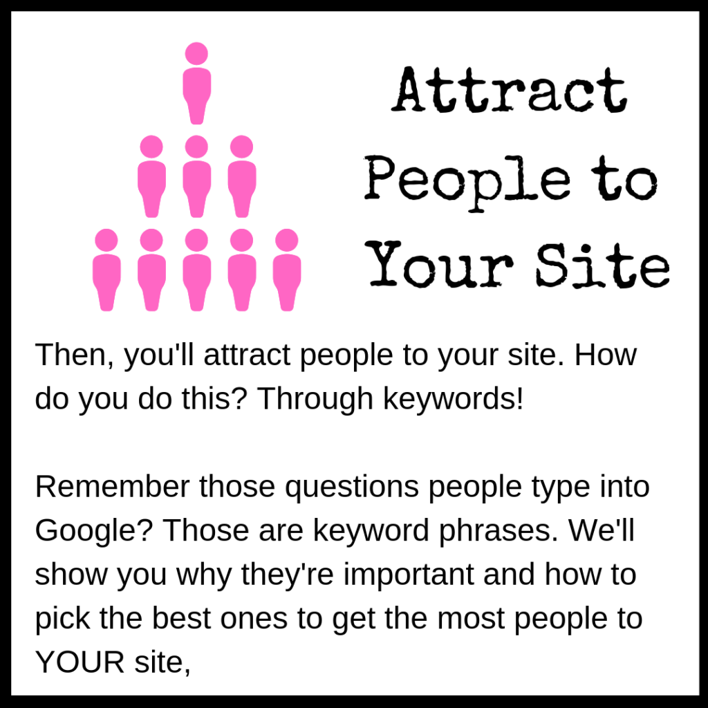 Attract visitors to your site
