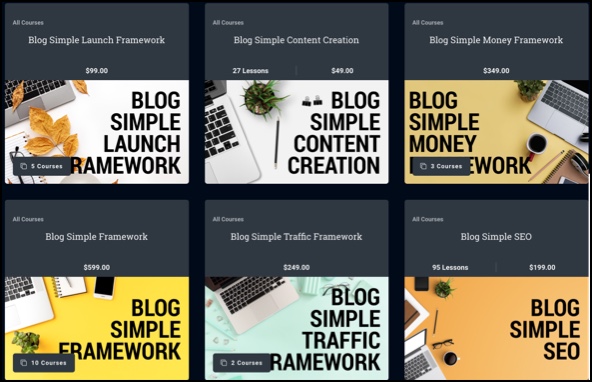 Blog Simple Framework courses