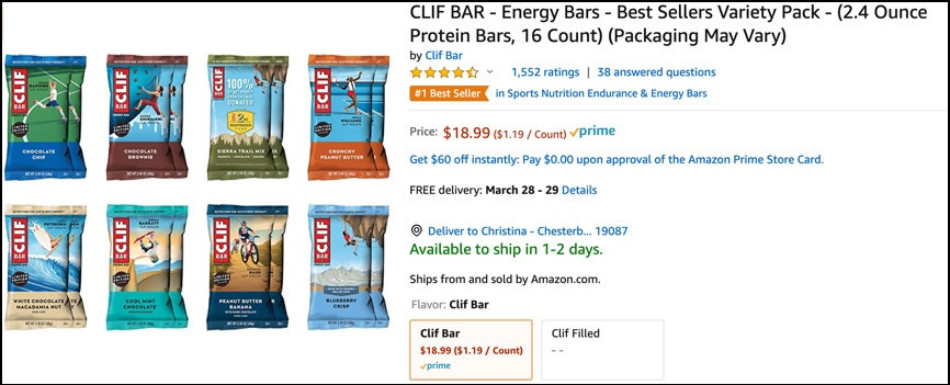 Clif Bars are much less than Juice Plus+