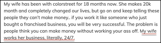 You have to work 24/7 to make money