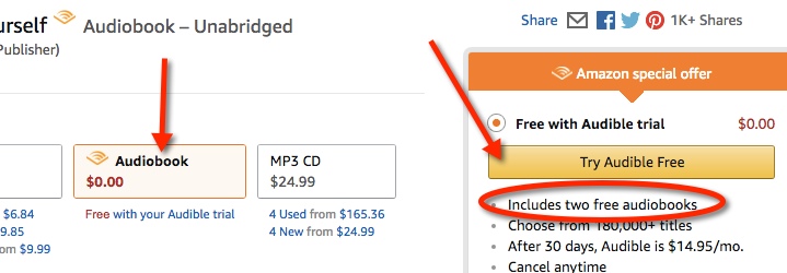 Sometimes you get free books with Amazon Audible when you get credits