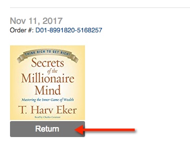 Returns are easy with Amazon Audible