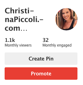 Christina Piccoli Pinterest Stats