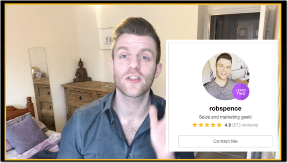 Testimonial Guy is an actor from Fiverr