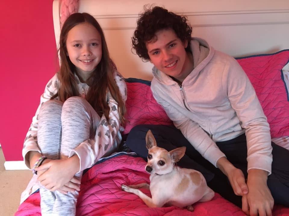 My kids and our dog Luna
