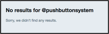 No Push Button System on Twitter