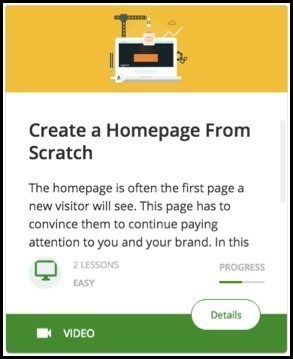 Create a homepage from scratch
