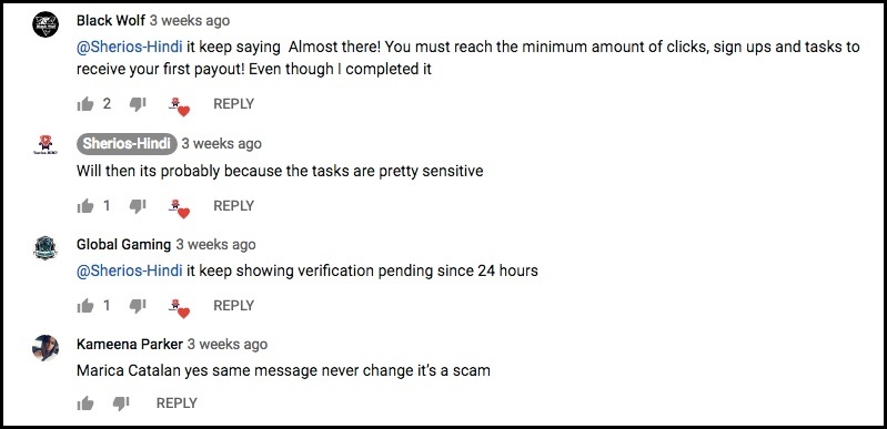 Even more YouTube commenters said they haven't been paid.