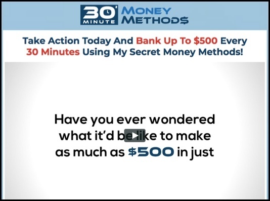 30 Minute Money Methods homepage