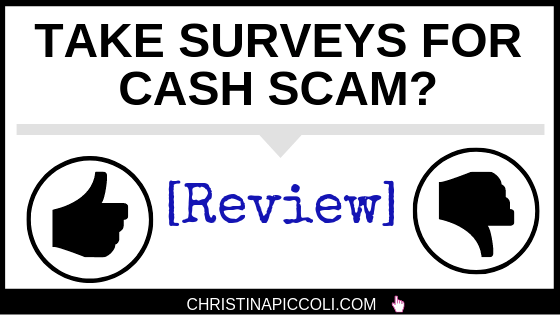 Take Surveys for Cash Scam